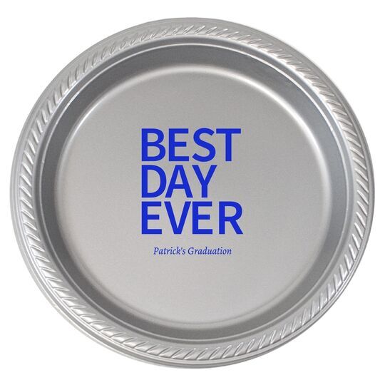 Bold Best Day Ever Plastic Plates